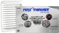 🚀 spearhead mt-190 max thrust performance engine air filter - boosts power & enhances acceleration for all mileage vehicles logo