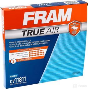 img 2 attached to FRAM CV11811 TrueAir Cabin Air Filter: Effective Car Passenger Compartment N95 Grade Replacement - White