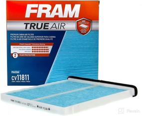 img 3 attached to FRAM CV11811 TrueAir Cabin Air Filter: Effective Car Passenger Compartment N95 Grade Replacement - White