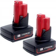 2-pack elefly m12 lithium batteries 6.0ah compatible with milwaukee 12v cordless tools - replacement for 48-11-2460 48-11-2411 48-11-2401 48-11-2402 48-11-2440 logo