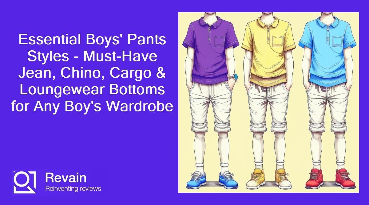 Essential Boys' Pants Styles - Must-Have Jean, Chino, Cargo & Loungewear Bottoms for Any Boy's Wardrobe
