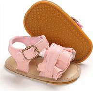summer baby sandals - rubber soled walking shoes for infant girls, perfect for outdoor activities and dressy occasions logo