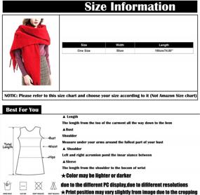 img 2 attached to Stay Snug And Stylish With TWGONE Women'S Classic Tassel Scarf For Fall And Winter