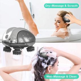 img 1 attached to Revitalize Your Scalp With KXCDTECH Handheld Electric Vibrating Massager - Promotes Hair Growth, Stress Relief And Deep Cleansing - Portable, Waterproof And Cordless