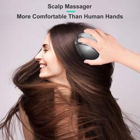 img 3 attached to Оживите кожу головы с помощью портативного электрического вибромассажера KXCDTECH - способствует росту волос, снятию стресса и глубокому очищению - портативный, водонепроницаемый и беспроводной