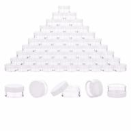pack of 60 bpa-free 3 gram plastic containers with lids for cosmetics and makeup samples - perfect for lotion, creams, toners, lip balms, and more (color: white) logo