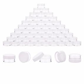 img 4 attached to Pack Of 60 BPA-Free 3 Gram Plastic Containers With Lids For Cosmetics And Makeup Samples - Perfect For Lotion, Creams, Toners, Lip Balms, And More (Color: White)
