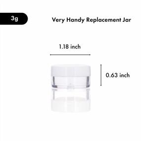 img 2 attached to Pack Of 60 BPA-Free 3 Gram Plastic Containers With Lids For Cosmetics And Makeup Samples - Perfect For Lotion, Creams, Toners, Lip Balms, And More (Color: White)