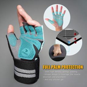img 3 attached to Breathable Weight Lifting Gloves With Wrist Support For Men And Women - Perfect For Gym, Exercise, Pull-Ups And More! Super Lightweight And Provide Full Palm Protection - Atercel