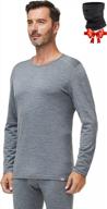 100% merino wool men's base layer long sleeve thermal tee by eizniz naturwool - ideal underwear shirt for keeping warm logo
