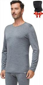 img 4 attached to 100% Merino Wool Men'S Base Layer Long Sleeve Thermal Tee By Eizniz Naturwool - Ideal Underwear Shirt For Keeping Warm