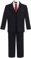 olivia koo boys' pinstripe 6 piece matching clothing set for suits & sport coats logo