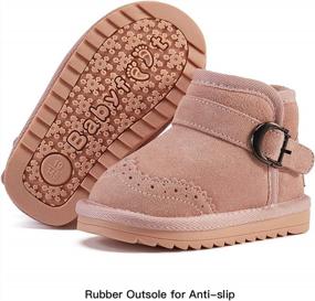 img 2 attached to BMCiTYBM Baby Boys Girls Snow Boots Non-Slip Faux Fur Lined Warm Winter Outdoor Shoes 6 9 12 18 24 Months