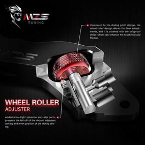 img 2 attached to ME-1460 MZS Black Motorcycle Brake Clutch Levers Wheel Roller - Adjustable Short CNC, Compatible with SV 650 SV650 SV650S DL650 V-Strom Katana 600 750 GSX600F GSX750F