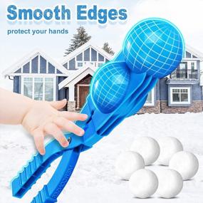 img 1 attached to Snowball Maker Toys - Snow Tool Kit With Handle Clip Sled For Kids Outdoor Games Activities: Building Snow Forts, Making Snowmen Fun