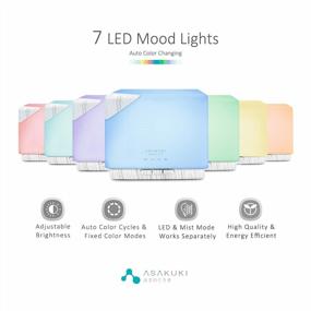 img 3 attached to ASAKUKI 700Ml Premium Essential Oil Diffuser - 5 In 1 Ultrasonic Aromatherapy Vaporizer And Humidifier With Timer, Auto-Off Safety Switch, And 7 LED Light Colors For Fragrant Home Ambiance