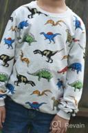 img 1 attached to Cute Cartoon Boys' Cotton Sleeve Sweatshirts for Toddlers - Stylish and Cozy Clothing review by Michael Harden