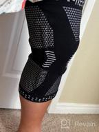 img 1 attached to Neenca Professional Knee Brace Compression Sleeve With Patella Gel Pad & Side Stabilizers For Pain Relief, Running, Workout, Arthritis Joint Recovery Support Bandage review by Leslie Smith