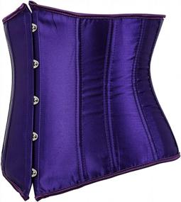img 2 attached to Plus Size Waist Training Corset Bustier For Women - Satin Underbust Cincher By Zhitunemi Corsets
