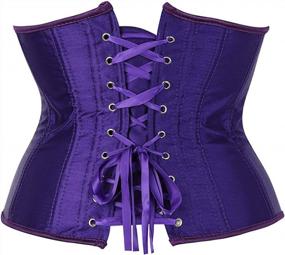 img 1 attached to Plus Size Waist Training Corset Bustier For Women - Satin Underbust Cincher By Zhitunemi Corsets