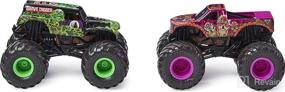 img 1 attached to 🚜 Monster Jam Official Grave Digger vs. Calavera Color-Changing Die-Cast Monster Trucks: Unleash the Ultimate 1:64 Scale Battle!