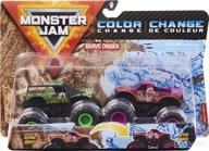 🚜 monster jam official grave digger vs. calavera color-changing die-cast monster trucks: unleash the ultimate 1:64 scale battle! logo