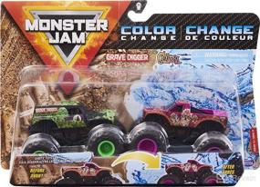 img 4 attached to 🚜 Monster Jam Official Grave Digger vs. Calavera Color-Changing Die-Cast Monster Trucks: Unleash the Ultimate 1:64 Scale Battle!