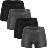 bamboo breaths easy: men's ultra-soft trunk underwear - 3 or 4 pack boxer briefs logo