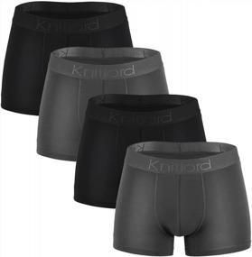 img 4 attached to Bamboo Breaths Easy: Men'S Ultra-Soft Trunk Underwear - 3 Or 4 Pack Boxer Briefs