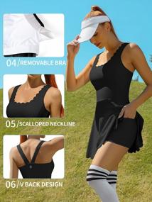 img 1 attached to ATTRACO Women Tennis Dress With Shorts: Athletic Dresses For Workout & Golf Skirts With Pockets