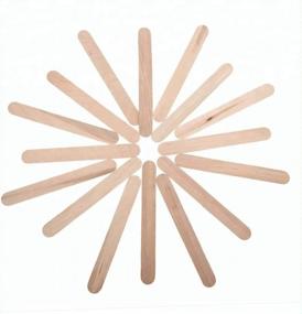 img 1 attached to 🍦 Pack of 1000 Count Eco Craft Stix 4-1/2" Wooden Craft Grade Ice Cream Sticks - High-Quality Sustainable Crafting Supplies