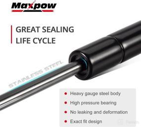 img 2 attached to 🔧 Maxpow 2pcs 6358 Hood Lift Supports Shocks Struts: LR3 2003-2016 Hood Struts Lift Supports