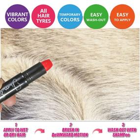 img 1 attached to 🐾 Jim and Gloria Washable Pet Fur Paint Dye – Temporary Colors Hair Painting Pens for Dogs, Pet Grooming Accessories Kit | Farm Animal Identification Marking Paint for Livestock, Cattle, Horses – Set of 12