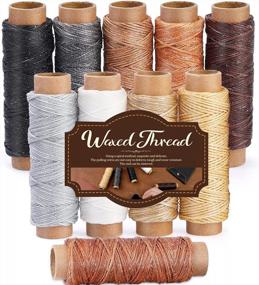 img 4 attached to Leather Sewing Waxed Thread - 150D 33 Yards Per Spool For Craft DIY, Bookbinding, Shoe Repairing 330 Yards