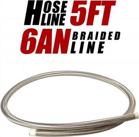 img 3 attached to 5-Foot, 10AN AN10 (5/8 Inch) Universal Braided Stainless Steel Hose For Oil, Fuel, And Gas Lines