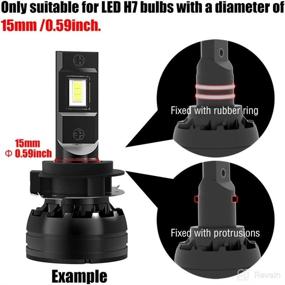 img 2 attached to 🔧 H7 LED Headlight Bulb Retainer Adapter Holder for Volkswagen Tiguan CC, CLA250 & Mercedes Benz GLS450, ML350, GL450, GLA250, GLE400, C250 W204