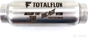 img 3 attached to 🔍 TOTALFLOW 2103 Mini Muffler - 409 Stainless Steel, 3.25" Round Width, 10" Body, 12" Overall Length, Inner Inlet 2.25" with Outer Diameter Outlet