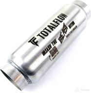 🔍 totalflow 2103 mini muffler - 409 stainless steel, 3.25" round width, 10" body, 12" overall length, inner inlet 2.25" with outer diameter outlet logo