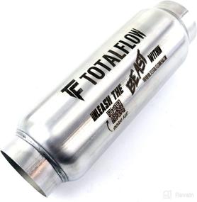 img 4 attached to 🔍 TOTALFLOW 2103 Mini Muffler - 409 Stainless Steel, 3.25" Round Width, 10" Body, 12" Overall Length, Inner Inlet 2.25" with Outer Diameter Outlet