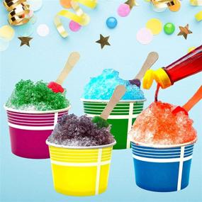 img 1 attached to 130 Piece Multi-Colored Snow Cone/Shaved Ice Kit - Includes 40 (12Oz) Yellow