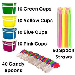 img 3 attached to 130 Piece Multi-Colored Snow Cone/Shaved Ice Kit - Includes 40 (12Oz) Yellow