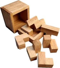 img 1 attached to Premium Craftsman Edition Soma Cube - Medium Size Puzzle For Brain Teaser Enthusiasts