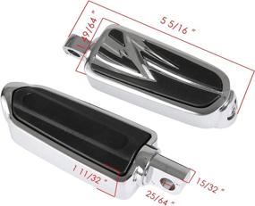 img 3 attached to 🏍️ INNOGLOW Motorcycle Foot Pegs: Skidproof Front & Rear Aluminum Foot Rests for Harley Davidson - Anti Vibration & Perfect Fit