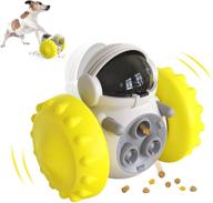 treat dispensing dog toys: interactive puzzle toys for smart dogs, puppy boredom relief, slow feeder & digestion aid (yellow) logo