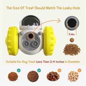 img 2 attached to Treat Dispensing Dog Toys: Interactive Puzzle Toys for Smart Dogs, Puppy Boredom Relief, Slow Feeder & Digestion Aid (Yellow)