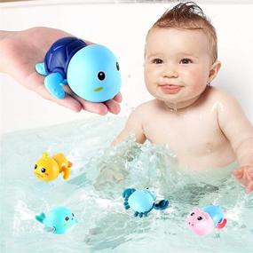img 4 attached to ERBIQ Toddlers Months Bathtub Swimming Baby & Toddler Toys