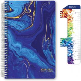 img 4 attached to Stay Organized With Global Datebooks 2022-2023 Student Planner - Perfect For Middle And High Schoolers (Block Style - 5.5"X8.5" - Deep Blue Marble) With Ruler, Bookmark, And Planning Stickers.