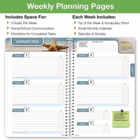 img 1 attached to Stay Organized With Global Datebooks 2022-2023 Student Planner - Perfect For Middle And High Schoolers (Block Style - 5.5"X8.5" - Deep Blue Marble) With Ruler, Bookmark, And Planning Stickers.