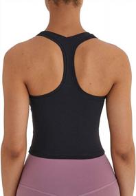 img 3 attached to Puedizux Crop Top For Women - Racerback Yoga Tank Shirt For Sport & Workout