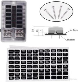 img 1 attached to 🚗 JOYHO ATC/ATO 12-Way Fuse Block with Negative Bus – Grounded, LED Indicator, Protective Cover, Bolt Connect Terminals | 70 pcs Stick Labels | Ideal for Vehicle, Car, Boat, Marine, Auto